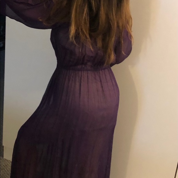 TRUE VINTAGE Deep Purple Bohemian Dress - Picture 4 of 15